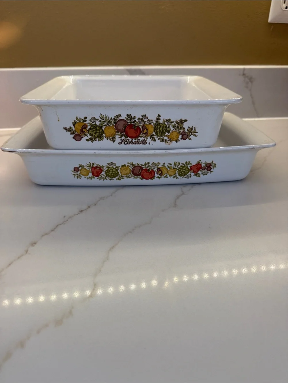 Corningware Spice of life Baking Dishes- Set of 2
